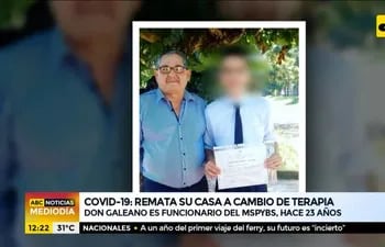 Luis Alberto Galeano, funcionario del Ministerio de Salud pide que se le devuelva parte de lo que gastó internado por coronavirus.