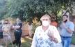 La diputada cartista Blanca Vargas de Caballero (ANR) mantuvo reunión con los vecinos la semana pasada. (Captura de vídeo).