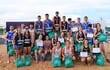 Los flamantes ganadores de la Primera Etapa del Circuito Paraguayo de Vóley Playa que se realizó en Surubi’i, del Club Centenario.
