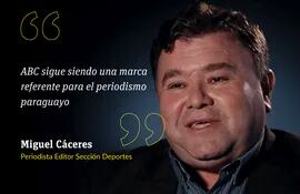 Miguel Cáceres, periodista de la sección Deportes de ABC Color.