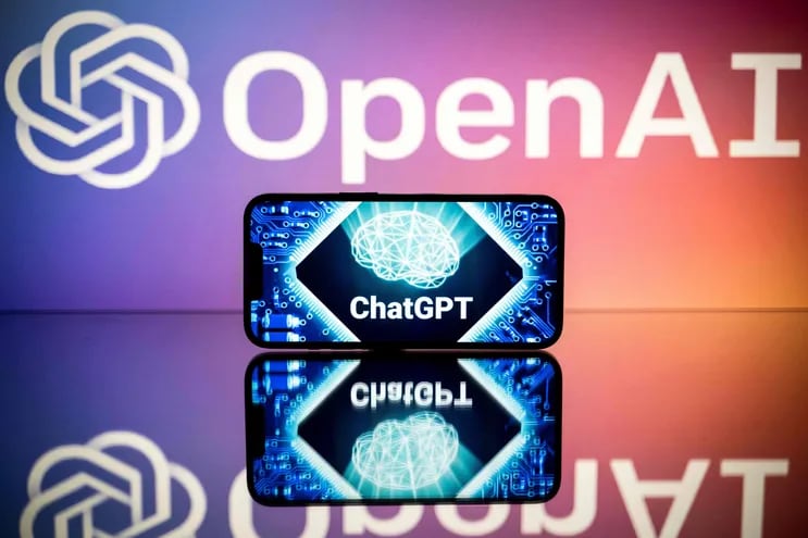 Logos de la compañía OpenAI y ChatGPT. (AFP)