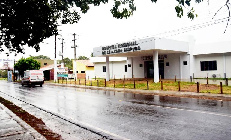 Área de Urgencias del hospital de  Caazapá, cuya construcción terminó en diciembre del 2019.