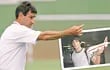 En 1998. El entrenador brasileño Paulo César Carpegiani preparando al equipo paraguayo y Roque Santa Cruz alistando vuelo que pronto después lo llevó a Alemania, a fichar por el Bayern Múnich (1999-2007).