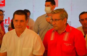 El expresidente Horacio Cartes y el gobernador guaireño Juan Carlos Vera