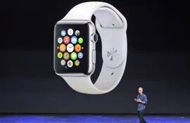 Steve Jobs, cofundador de Apple Inc.​ en la presentacion del "Apple Watch" (Reloj inteligente).