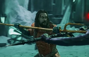 Jason Momoa protagoniza "Aquaman y el reino perdido", que ya está en cines de Paraguay.