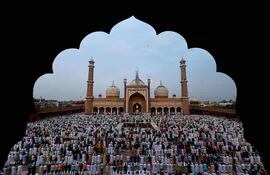 Población musulmana en Nueva Delhi.  (AFP)