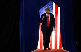 El expresidente Donald Trump durante un acto de campaña de cara a la nominación del partido Republicano para competir de nuevo por la Casa Blanca.