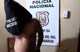 Mario Penayo, fue detenido por agentes de la Comisaría 24ª del barrio Puerta de Sol de Hernandarias.