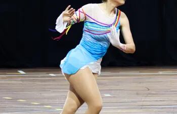 Laila Ozuna demostró todo su talento y elegancia en la pista del Comité Olímpico.