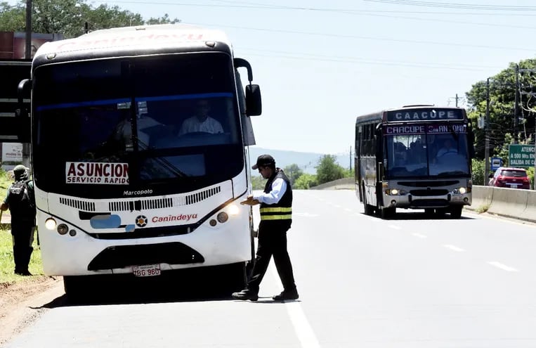 Dinatrán  dispuso la suspensión temporal de los servicios de transporte público de pasajeros de corta, media y larga distancia, desde el 5 hasta el 12 de abril. Habrá controles en las rutas.