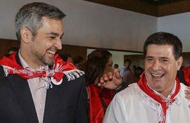 Mario Abdo y Horacio Cartes, en tiempos de campaña.
