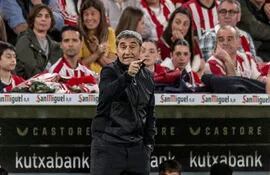 El entrenador del Athletic Club, Ernesto Valverde, que desafía al líder Real Madrid