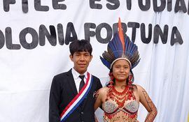 Indígenas de la Fortuna repitieron el desfile, en homenaje a Curuguaty y la Patria.