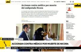 Accionan contra médico de clínica privada por muerte del exdiputado Fernando Nicora