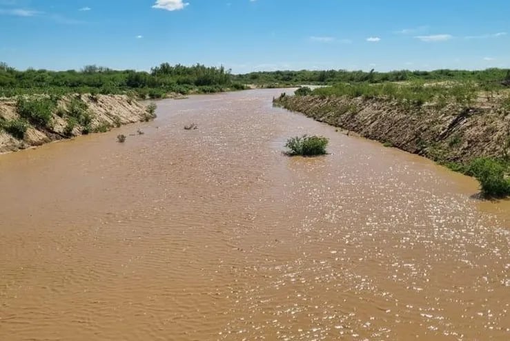 Río PIlcomayo, en la zona de Gral Diaz, duarante la primera semana del 2024.