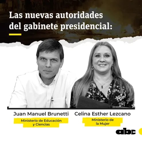 Ministros Juan Manuel Brunetti y Celina Lezcano.