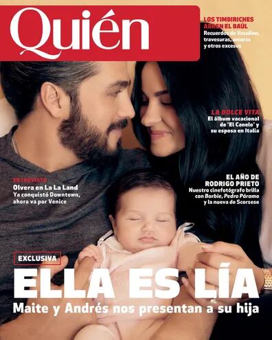 Maite Perroni y Andrés Tovar presentaron a la dulce Lía en la portada de la revista Quién.