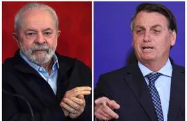 Los presidenciables de Brasil: Lula da Silva (i) y Jair Bolsonaro (d). (AFP)