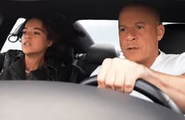 Michelle Rodríguez y Vin Diesel en "Rápidos y Furiosos 9".