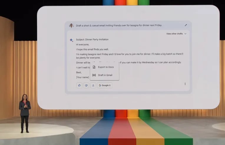 Presentación de los avances de Google Bard.