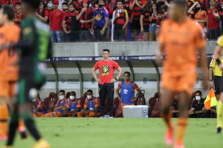 Gustavo Florentín, en la derrota del Sport Recife contra el América Mineiro en la Serie A de Brasil.