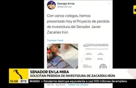 Presentan pedido de pérdida de investidura de Javier Zacarías Irún