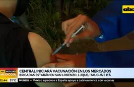 Iniciarán vacunación en los mercados de Central