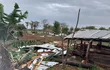 El paso de la fuerte tormenta por San Juan Bautista de las Misiones levantó los techos de zinc de varias viviendas de las compañía aledañas a la ciudad.