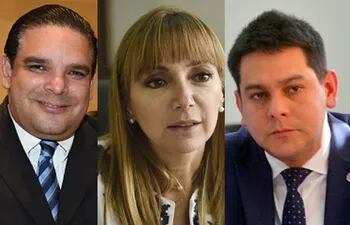 Enrique López, director de Empleo; Carla Bacigalupo, ministra de Trabajo y Daniel Sánchez, viceministro de Empleo.