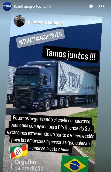 Flota de transporte de TBM transporte Paraguay.