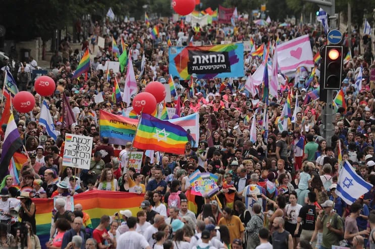 Marcha anual en Jerusalén por el Día del Orgullo Gay.  (EFE)