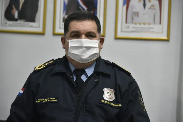 El comisario Luis Arias, comandante de la Policía Nacional.