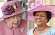 La reina Isabel II y la nueva presidenta de Barbados, Sandra Mason.