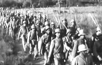 Imagen del documental "En el infierno del Chaco", que registra los primeros meses de la guerra que enfrentó a Paraguay y Bolivia entre 1932 y 1935.