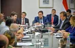 Reunión de la delegación  paraguaya de la Hidrovía, en la Cancillería Nacional, presidida por el viceministro, Emb. Enrique Franco.