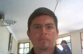 Daniel Moran Ruiz Díaz, presunto pistolero preso.