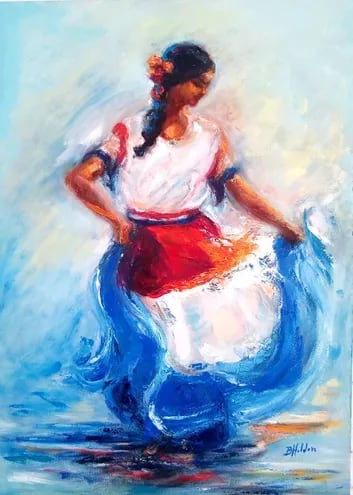 Pintura de Beatriz Holden que formará parte de la exposición "Imágenes y pinceles del Paraguay".