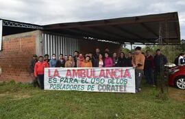 Manifestación de pobladores de la compañía de Corateí de Ayolas.