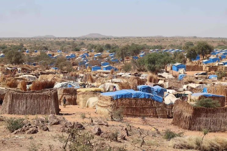 Un campamento de refugiados sudaneses en Adre, Chad.