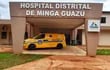 El joven fue trasladado hasta el Hospital Distrital de Minga Guazú donde fue asistido.