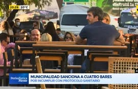 Municipalidad de Asunción sanciona a cuatro bares por incumplir protocolos sanitarios