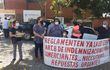 Frentistas de Tres Bocas protestan para exigir indemnización.