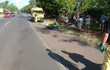 El trágico choque de una motocicleta con un tractocamión ocurrió esta tarde en el Kilómetro 61 de la ruta PY01, en la compañía Ñuatí de Yaguarón.