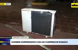 Video: Hombre sorprendido con un compresor robado