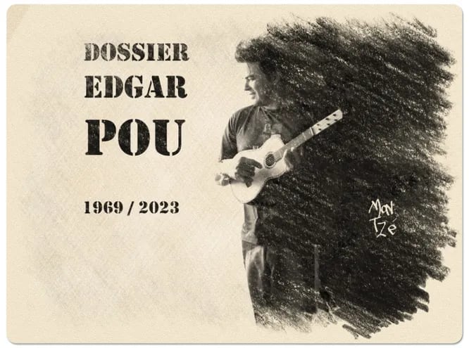 In Memoriam Edgar Pou (Edgardo Cazal Figueredo, 1969 - 2023). Afiche by Mon Tzé.