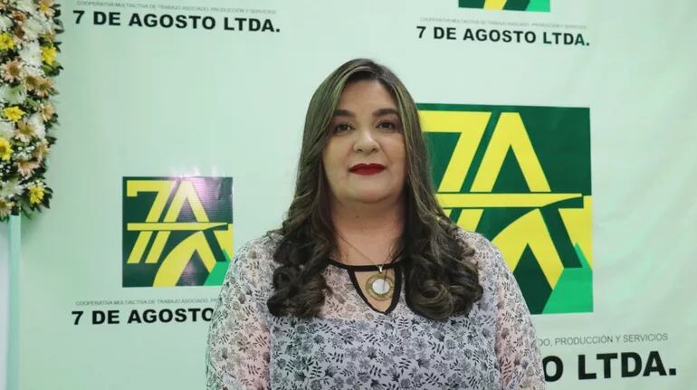 Doctora Olga Mabel Figueredo es la  presidenta de la Cooperativa 7 de Agosto Limitada.