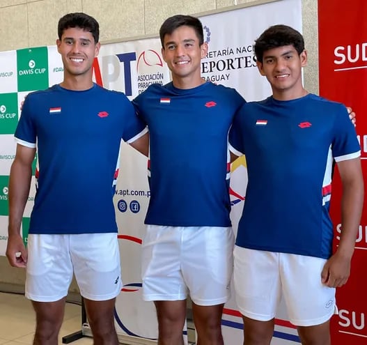 Jugadores del equipo paraguayo de Copa Davis