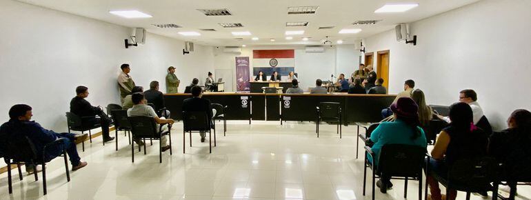 Sala de juicios orales de Concepción, donde se leyeron las sentencias.
