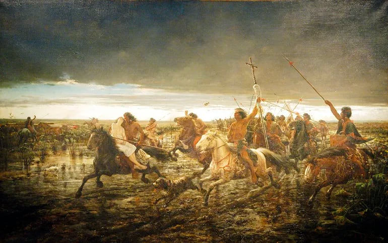 Ángel Della Valle: La vuelta del malón, 1892.